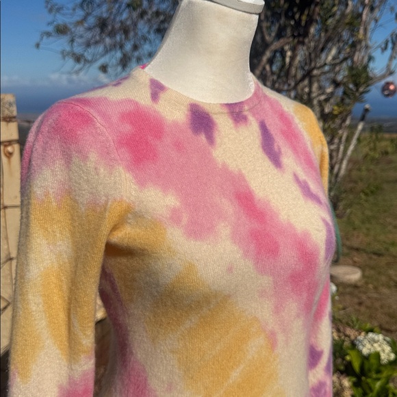 Charger Club Luxury Pastel Cashmere Tie Dyed Y2K Sweater XS - Picture 5 of 8
